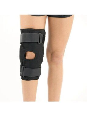 Wraparound Hinged Knee Brace 4XL By United Ortho Adjustable Support Black